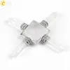 CSJA Reiki Healing Balance Chakra Indian 4 Point Pyramid Gem Gem Natural Stone Energy Generator White Purple Quartz Crystal Obsidian G6141517