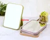 100 pcs/lot expédition rapide miroir de maquillage bureau verre coloré pliant portable grand miroir carré la princesse