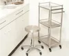 Elitzia ETST23 Stainless Steel Beauty Salon Rolling Trolley Storage Organizer Cart 3 Tier With Drawer