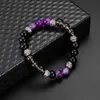 Bijoux à la mode transfert chance violet Bracelet Chakra perles de lave pierre volcanique 8mm perles de pierre naturelle Bracelets pour femme