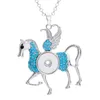 pendentif de collier de bouton de sublimation de colorant pour les femmes coeur colliers de cheval pendentifs pour l'impression de transfert à chaud cadeaux vierges 9 styles