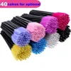 40 couleurs Mascara pinceau de brosse à cils jetable Brosse mascara MASCARA