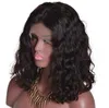 ブラジル人間の処女レミー赤ちゃんの柔らかい髪のレースのフルレースの巻き毛ウィッグ130％Desinity unprocessed Naturalブラックカラー