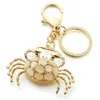 Schlüsselanhänger Mode Krabbenkette Ring Tasche Anhänger Hübsche schicke Opale Kristall Tier Schlüsselanhänger Schlüsselanhänger Auto für Frauen K370