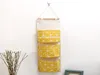 50pcs/lot Wateproof Cotton Linen Wall Hanging Storage Bags Door Pouch Bedroom Wall Hanging Home Office Organizer B8014