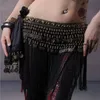 2017 US New Belly Dance Hip Scarf Coin Belt Costume tribale Frangia Nappa Cintura Rame danza del ventre vita in vendita