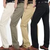 Uwback heren zakelijke broek hoge taille rechte zomer casual broek ademende katoen pantalon Hombre over maat lading xa660