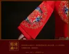 Mostrar roupas masculinas pratensis estilo chinês vestido de casamento bordado vermelho noite do noivo Longo vestido quimono jaqueta tang terno traje