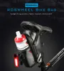 ROSWHEEL 자전거 안장 좌석 꼬리 자전거 물통 주머니가있는 후면 가방 물병을 지키는 외부 메쉬 주머니
