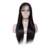 Malásia não processado cabelo humano 360 peruca frontal do laço cor natural sedosa em linha reta perucas de banda ajustável 1032inch6381095