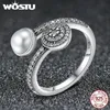 Wostu Ny Ankomst Real 925 Sterling Silver Lysous Glöd Ringar För Kvinnor Autentiska Fine Smycken Gift XCH7640 S18101608