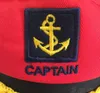 Barnfestdräkt Yacht Boat Ship Sailor Captain Hat Vuxna Vintage Skipper Cap White Red Black Christmas Favors6070082