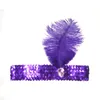 6PCS 2018 Cute Feather Fascia 1920 Flapper Paillettes copricapo Costume fascia per la testa Favore di partito