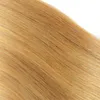 Malaysiska Ombre Human Hair Weave 3/4 buntar Billiga T1b / 27 Dark Root Blonde Straight Two Tone Färgade Malaysiska Virgin Hårförsäljare