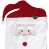 Gelukkig Nieuwjaar Woondecoratie Stoel Covers Dineren Kerstdecoratie Zitting Santa Claus Kerstoma Cover voor Stoel