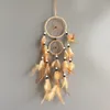 حلقات مزدوجة اليد جعلت الحلم الماسك المنزل شنقا Dreamcatcher ديكور 6colors مختلطة الحرفية المصنوعة يدويًا WHO254W