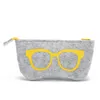 Fashion Exquise Lool en feutre Lunettes de soleil pour femmes Men Brand Design Retro Zippe Eyeglasses Sac Lunettes de soleil Pouche