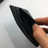 Porte-cartes de crédit en cuir véritable noir de haute qualité petit étui pour carte d'identité sac à main formel hommes d'affaires minces porte-cartes portefeuille poche à monnaie sac de poche mince