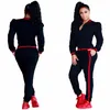 2018 outono womens plus size casual moda manga comprida de duas peças Jogger conjunto senhoras tracksuit suit suits