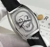 Yeni Croco Koleksiyonları Kafatası İskeleti Gümüş Dövme Dial Otomatik Erkek İzle Siyah Deri Kayış Spor Saatler Ucuz Puretime B118