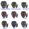 Halloween Led Masque Cosplay Costume Party Masque EL Fil Glowing Mascarade Masque D'anniversaire Masques De Carnaval 10 Couleurs HH7-1718