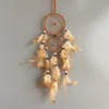 حلقات مزدوجة اليد جعلت الحلم الماسك المنزل شنقا Dreamcatcher ديكور 6colors مختلطة الحرفية المصنوعة يدويًا WHO254W