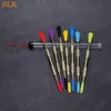 Outils de dabber de cire atomiseur de cire 3 style argent or couleur arc-en-ciel 120mm outil de pot de dab vaporisateur d'herbes sèches avec embouts en silicone tube en plastique