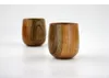 Tazza da tè in legno Tazze di legno fatte a mano in stile giapponese Tazze per bicchieri da vino Tazze di legno sane atossiche sicure 6.5x7cm