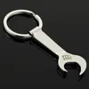 Eco-friendly Silver stainless steel Wrench Spanner Beer Bottle Opener Key Chain Keyring Gift Kitchen Tools wholesale