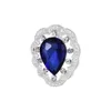 weinlese blaue rhinestonebrosche