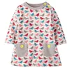 Filles Robes 2019 Coton À Manches Longues Printemps Automne Bébé Robes avec Poches Enfants Tunique Jersey Robes pour Filles Vêtements Enfants Vêtements