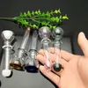 Einzelverglaster Raucher aus Glas, Bbong-Wasserpfeife, Titan-Nagelschleifer, Glas-Bubbler für Pfeifenmischungsfarben