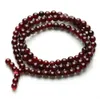 20 cali 5mm ręcznie tkane naturalne Burgundia Garnet Koraliki Bransoletka 108