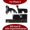Per la scheda madre originale sbloccata al 100% di iPhone X 10 con Face ID 64 GB Scheda logica IOS da 256 GB con scheda madre completa Chip per la sostituzione