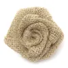 Naturlig Jute Hessian Flower Handgjord Burlap Rose Vintage Bröllop Dekoration Party Hat Craft Diy Party Decoration