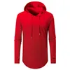 Размер S до 2XL мужской пуловер с длинным рукавом с капюшоном круглый вырез свободные топы футболка отворот черный красный футболка для мужчин