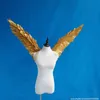 新しい柔らかい美しい天使の羽の結婚式の誕生日パーティーDiyの装飾創造的な撮影小道具金の妖精の羽を送料無料