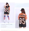 ナイトクラブDSショーコスチュームロングティーDJストリートダンスダンサードレスゆるいスパンコールTシャツトップセクシー262L