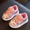 The New Listing Kids Shoes For Girls Fashion Children Girl Casual Shoes Floral Cute Toddler Kids Sneakers Breathable Baby Girls Shoes 21-30