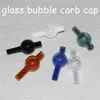 Bouchon à bulles en verre coloré pour Quartz Thermal Banger Nails bar Givré Poli Joint E-nail Retail Double Tube QuartzThermal Bangers Nail