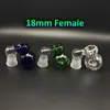 3 colores Cuencos de vidrio para cenizas Macho Hembra 10 mm 14 mm 18 mm Conjunto Bubbler Calabash Glass Ashcatcher Cuencos para vasos de vidrio Bongs Dab Rigs