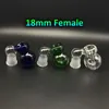 3 Couleurs Bols De Cendrier En Verre Mâle Femelle 10mm 14mm 18mm Joint Bubbler Calebasse Bols De Cendrier En Verre Pour Bécher En Verre Bongs Dab Rigs