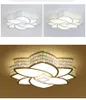 Nowoczesna minimalista LED Iron Art Lotus Flower Sufit Sufit Lampy Akrylowe Światła Oświetlenie Do Budynek Balkon Balkon Pokój dzienny Wille