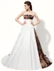 2018 Fashion Sexy Camo Pleat A-Line Wedding Dresses With Lace-Up Satin Floor-Length Wedding Party Bridal Gowns Vestido De Novia BW22