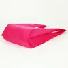 حقيبة تسوق قابلة لإعادة الاستخدام الحلوى اللون غير المنسوجة أكياس النسيج حقيبة تسوق للطي للترقية / هدية / أحذية / كريساس أكياس البقالة متجر 5 الحجم