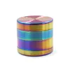 Ny Rainbow Thread Shape Zinc Alloy Mini Herb Grinder Spice Miller Crusher Högkvalitativ vacker unik design starkaste magnetisk DHL gratis