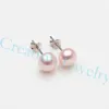 Sterling Silver 3A+ Quality Handpicked Freshwater Cultured Stud Red Pearl Earrings
