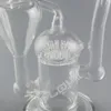 JM Flow Hookah Recycler Bong - 8 "PERC Glass Bubbler Water Pipe With Bowl