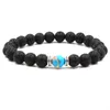 9Styles 8mm Natural Lava Rock Stone Beads Chakra Bracelet volcanic Stone Essential Oil Diffuser Bracelet for women