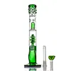 Glas Bong "Slank Sarah" Hookahs Fashion Designed Coil Percolator Vattenrör med Splash Guard 16 "Bongs har i lager